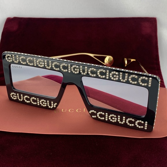 Gucci Accessories - GUCCI Black & Crystal Hollywood Forever Sunglasses